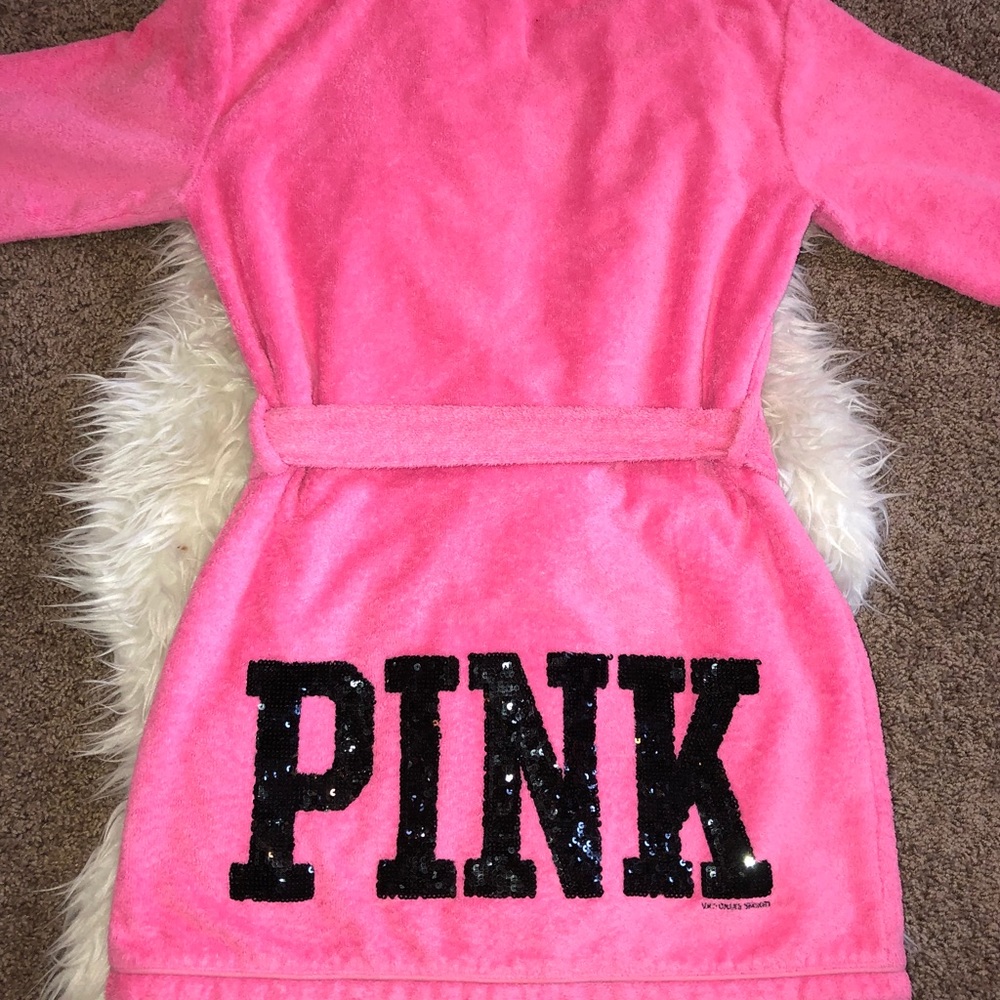 Victoria’s Secret PINK Hot pink ROBE Bling xs/ s